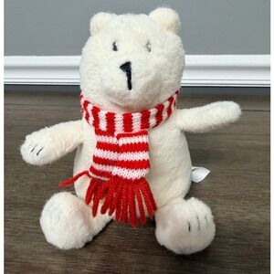 Target Giggle Scape polar Bear with Holiday Scarfm Plush